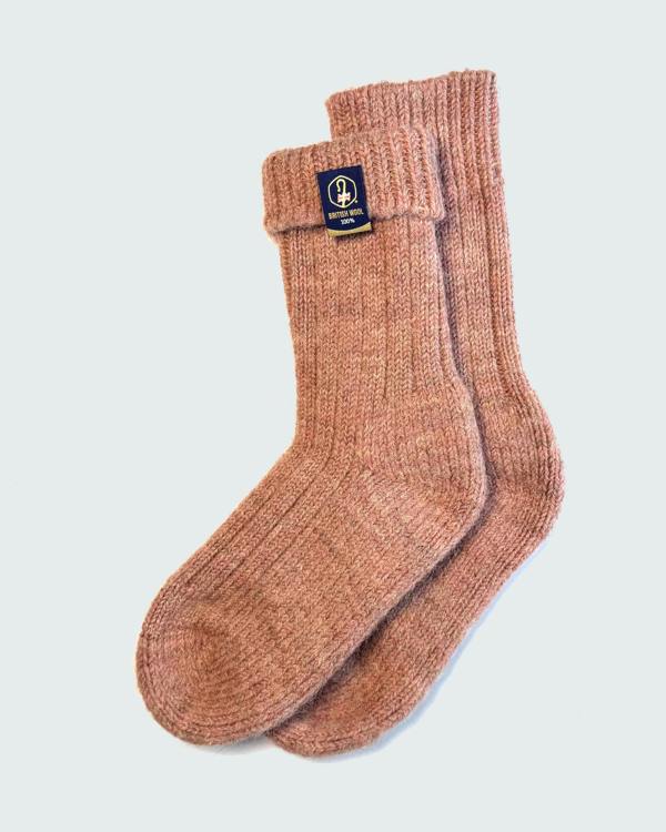 Jemsox British Wool Boot Socks – Secret Blush | 100% British Wool Luxury Boot Socks