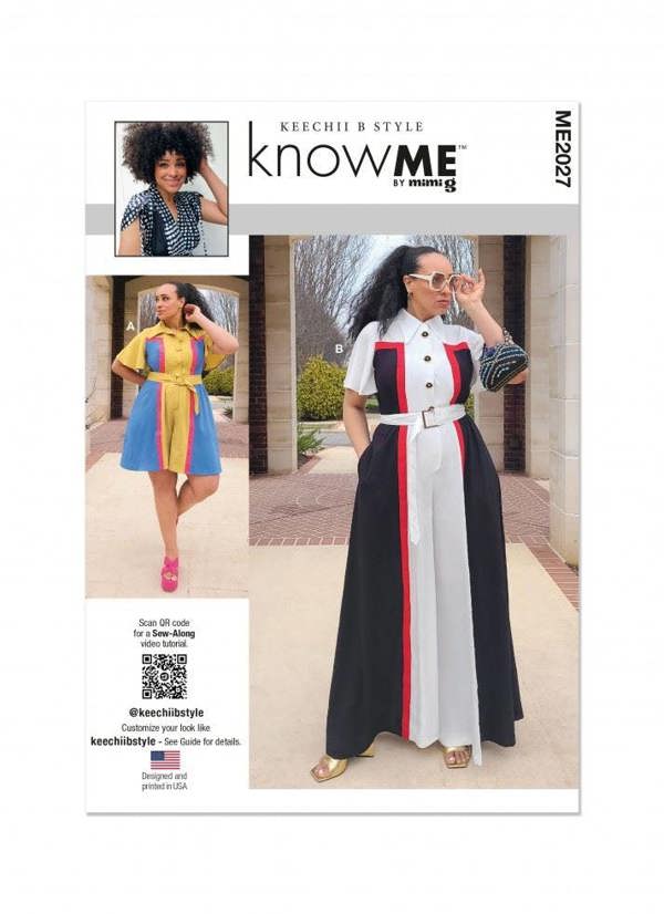 Know Me Sewing Pattern 2027, Jumpsuits for Women, M1 (10-12-14-16-18) - Intermediate