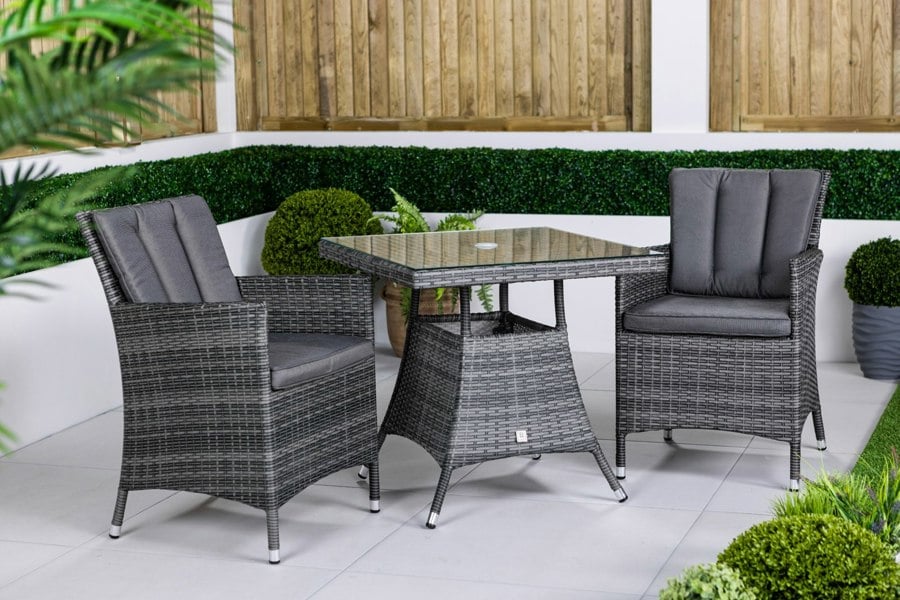 Giardino Savannah Rattan Garden Bistro Set Patio Table and Chairs Furniture