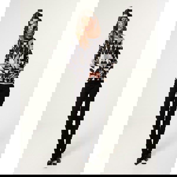 Blue Vanilla Argyle-Patterned Knit Jumper