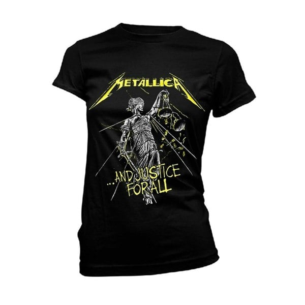 Metallica Womens And Justice For All Tracks T-Shirt - Black