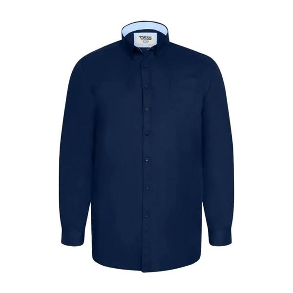 Duke Mens D555 Richard Oxford Tall Long-Sleeved Shirt - Navy - 
