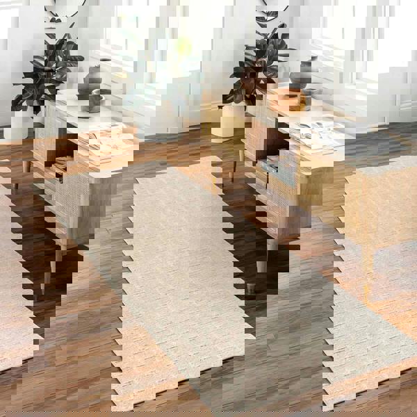 Livabliss Our Pnw Home Cascade-Modern Beige Brown Graphic High Pile Rug