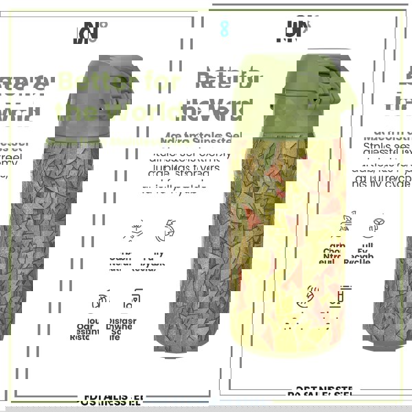 ION8 Leak Proof Water Bottle, Stainless Steel, Elephant, 400ml (13oz)