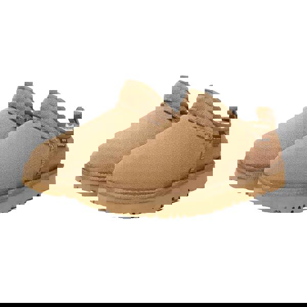 EverAu Womens/Ladies Quail Leather Slippers - Chestnut - 