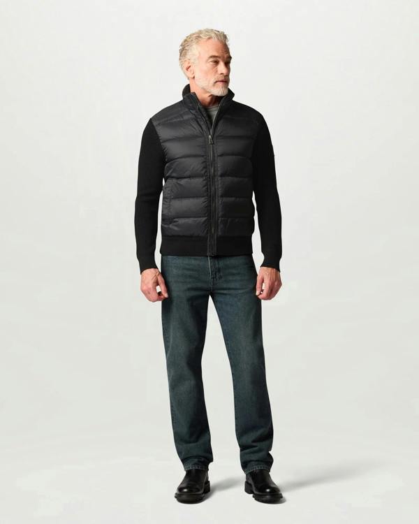 Belstaff Mens Compound Hybrid Down Jacket - Black | CHO | Designer Mens Hybrid Jackets