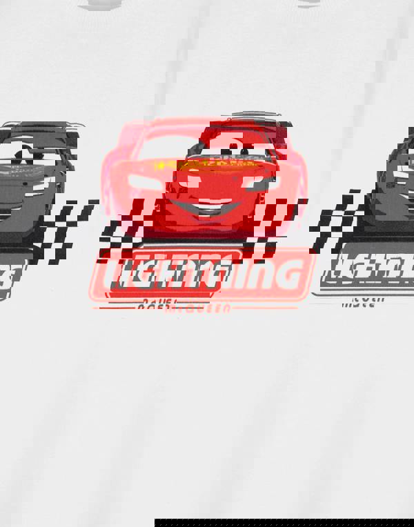 Disney Lightening Mcqueen Boys White Cars Short Sleeved T-Shirt