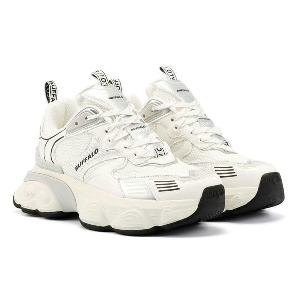 Buffalo Truck Women's White/Silver Trainers