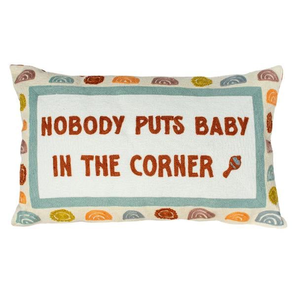 Nobody Puts Baby In The Corner Needlepoint Pillow