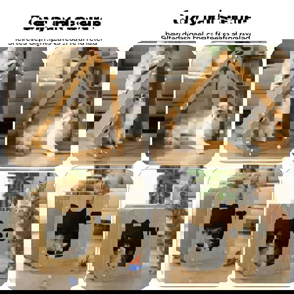 Skylos Cat Scratching Board Durable Recyclable Cardboard Scratcher Lounge Bed