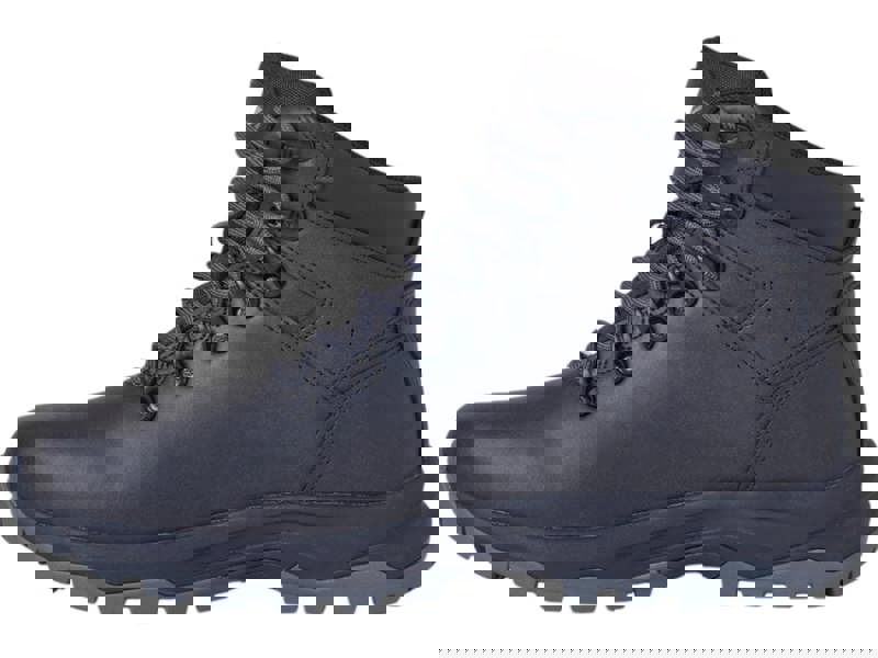 Karrimor Mendip 4 Mens Walking Hiking Lace Up Trek Leather Boots, black outdoor hiking footwear with sturdy leather construction and rugged sole for trail walking.