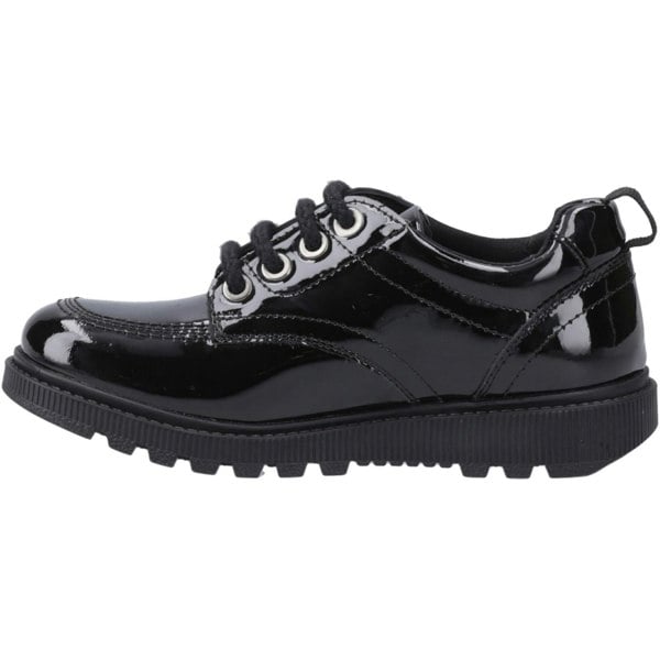Hush Puppies Keeley Leather Girls's Black Lace-Up Shoes