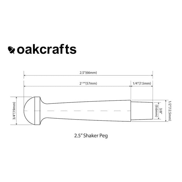 Birch Shaker Peg 2.5"