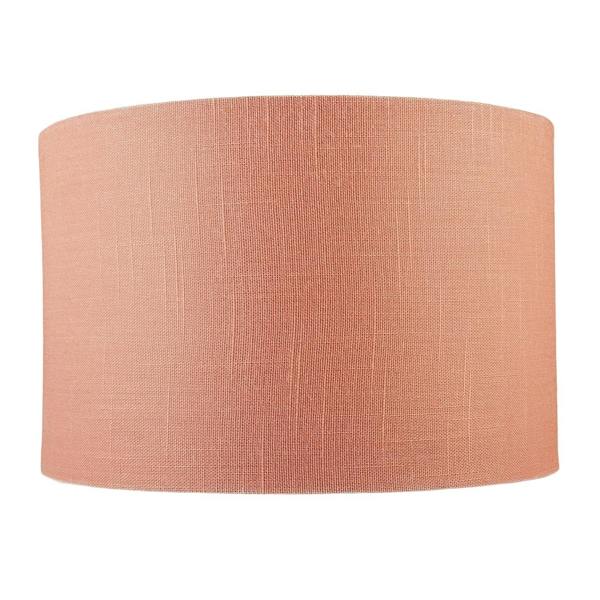 Chic Designer Peach Palazzo Textured Linen Fabric Circular Lamp Shade Image 4