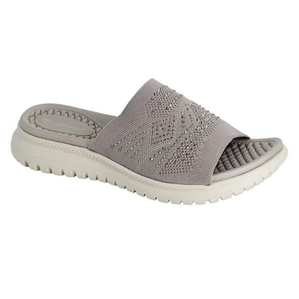 Cipriata Womens/Ladies Eliana Diamante Sliders - Grey - 
