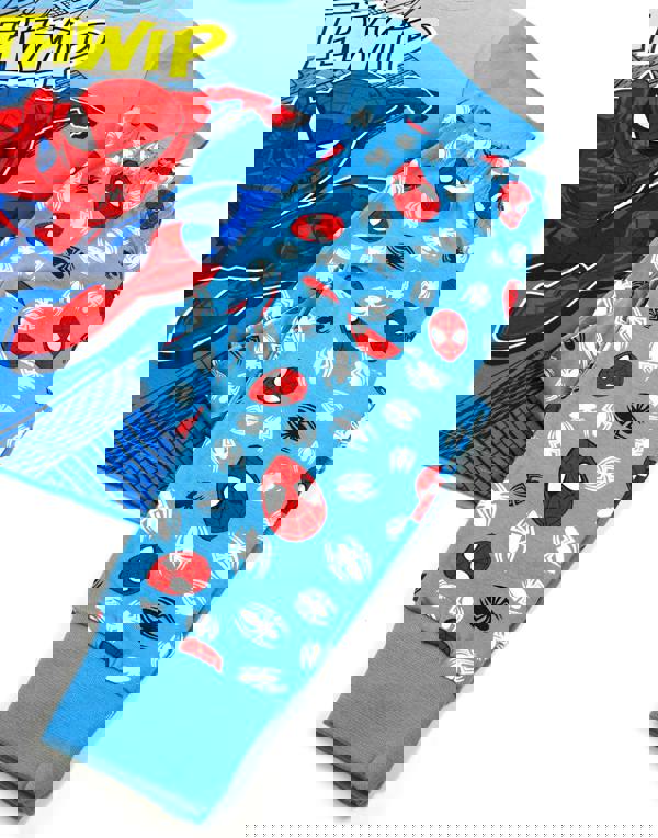 Marvel Unisex Kids Blue Spider-Man Short Sleeve Long Leg Pyjama Set