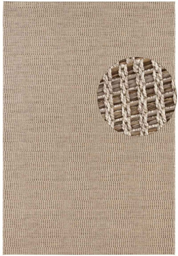 Indoor - Outdoor Dreux Natural Brown | Handmade-Look