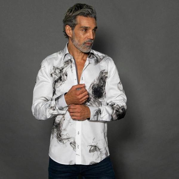 SMOKE PRINT SHIRT – Premium Men's Patterned Shirt by Claudio Lugli | Bold Design, Tailored Fit, Best Printed Shirts