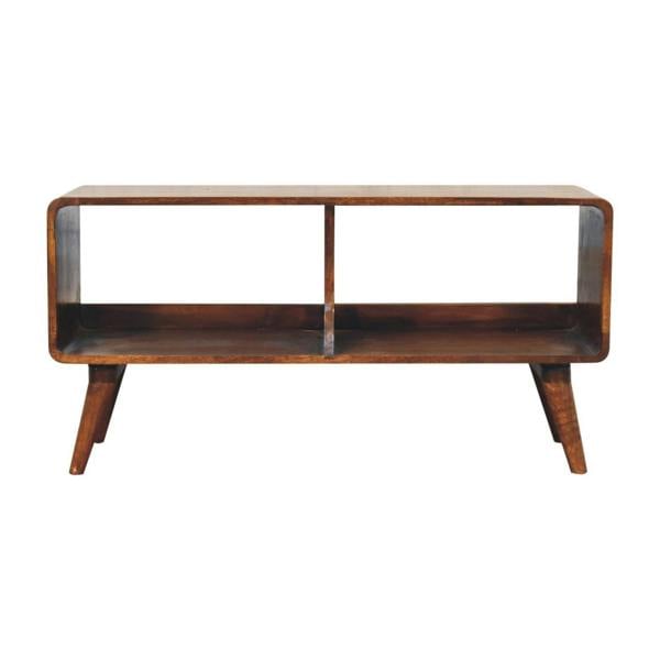 Artisan Furniture Curved Chestnut Double Slot Media Unit