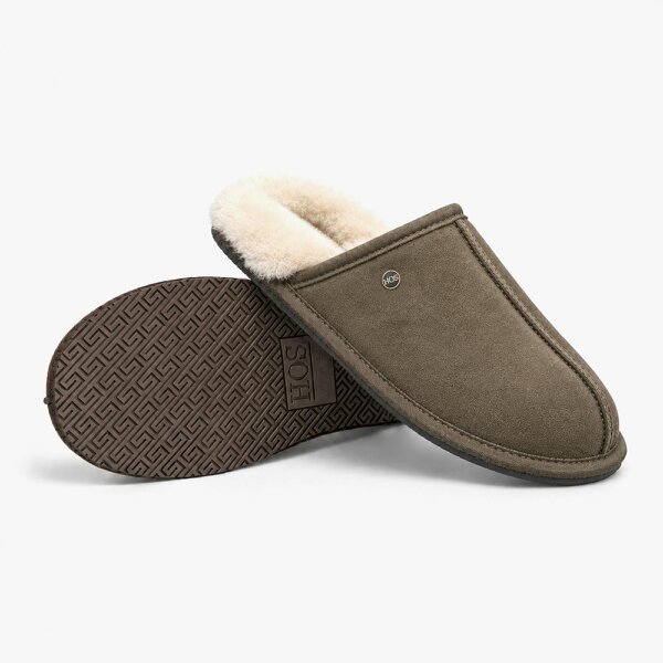 HOS Sheepskin EDWIN Mules   in  Green