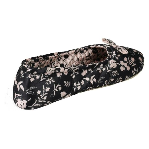 Spot On Ladies Spot On Flower Print Slippers