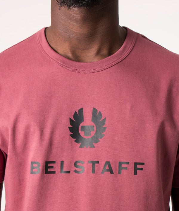 Belstaff Signature Logo Men's T-Shirt - Mulberry