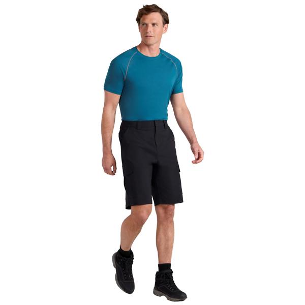 Mountain Warehouse Mens Delta Stretch Cargo Shorts - Black - 