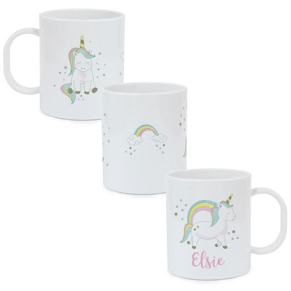 Personalised Memento Company Personalised Baby Unicorn Plastic Mug