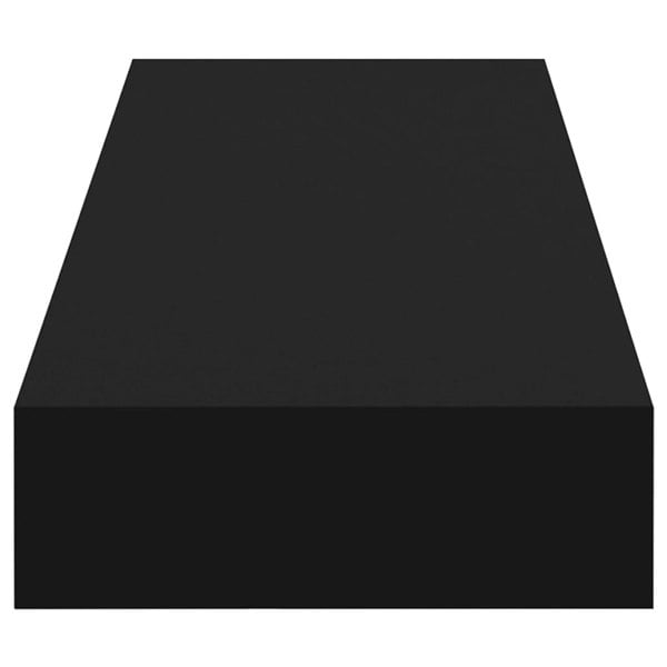 Berkfield Floating Wall Shelf with Drawer Black 80x25x8 cm