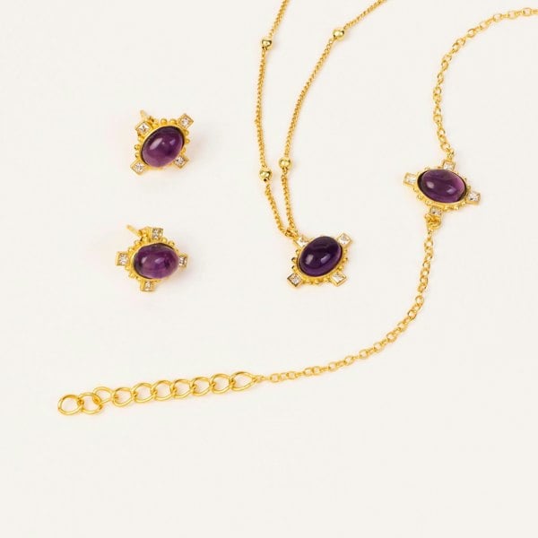 Stellar Elegance Amethyst CZ Combo - Lila Rasa