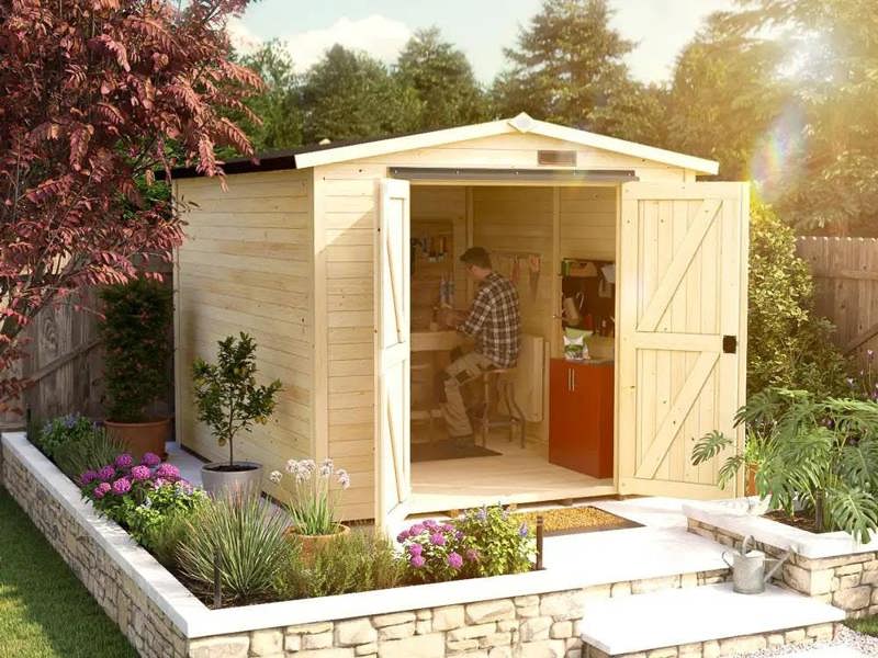 Dunster House Log Cabin Shed  Tubby W8' x D9' / W2.4m x D3.0m, Super Felt Roofing