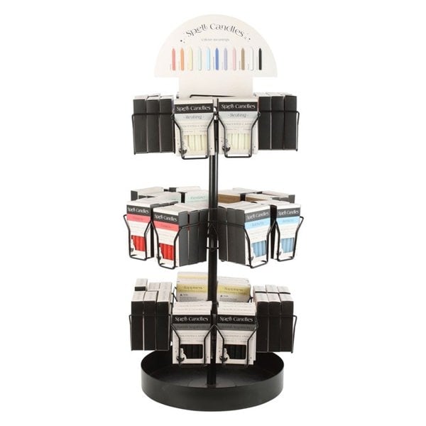 Serano Set of 72 Herbal Magick Spell Candles on Tabletop Spinner Display