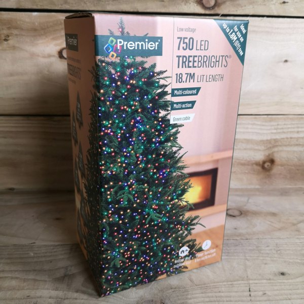 Samuel Alexander 750 LED 18.7m Premier TreeBrights Indoor Outdoor Christmas Multi Function Mains Operated String Lights with Timer in Multicoloured