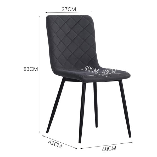 83cm Height Set of 4 Linen Upholstered Comfy Dining Chairs Dining Chairs Living and Home