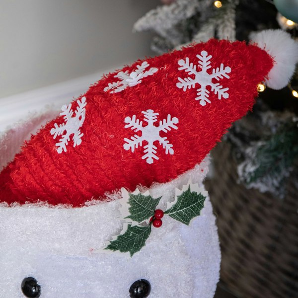 Samuel Alexander 70cm Set of 3 Light up Foldable Cloth Christmas Snowmen with 130 White LEDs