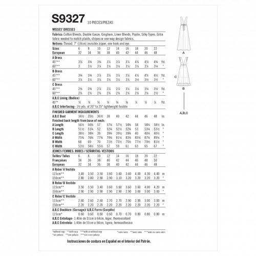 Simplicity Sewing Pattern 9327, Dresses for Women, H5 (6-8-10-12-14) - Easy