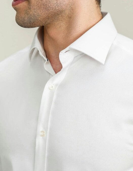 Men's Luxury Off White Twill Shirt