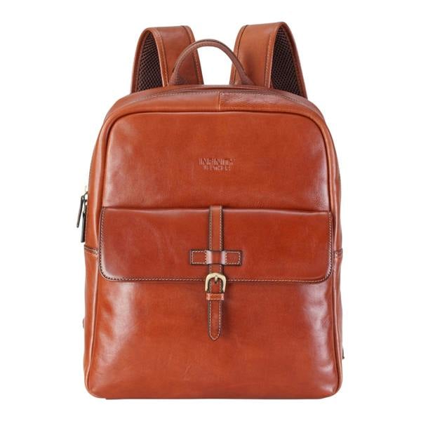 Infinity Leather Genuine Leather Vintage Laptop Backpack Travel Bag - Cove
