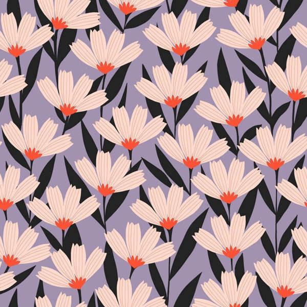 Dashwood Studio Bold & Bloom Rayon Challis Fabric - Flowers Design Dressmaking Fabric, 140 cm / 56" Wide - per metre