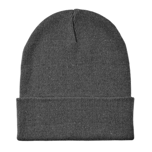 MidOcean Unisex Adult Knitted Cuffed Beanie - Stone Grey - 