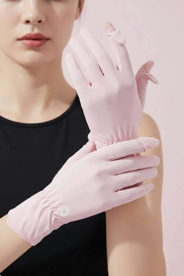 Anniou Women's Sun Protection Gloves - pink