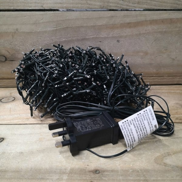 Samuel Alexander 500 LED 12.5m Indoor Outdoor Christmas Multi Function Mains Operated String Lights with Timer in Warm White
