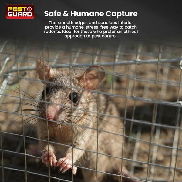 Pest Guard Humane Rat Trap Cage Live Rat Mouse Traps Catch & Release Rats Mice Rodents Pests Reusable Squirrel Cage