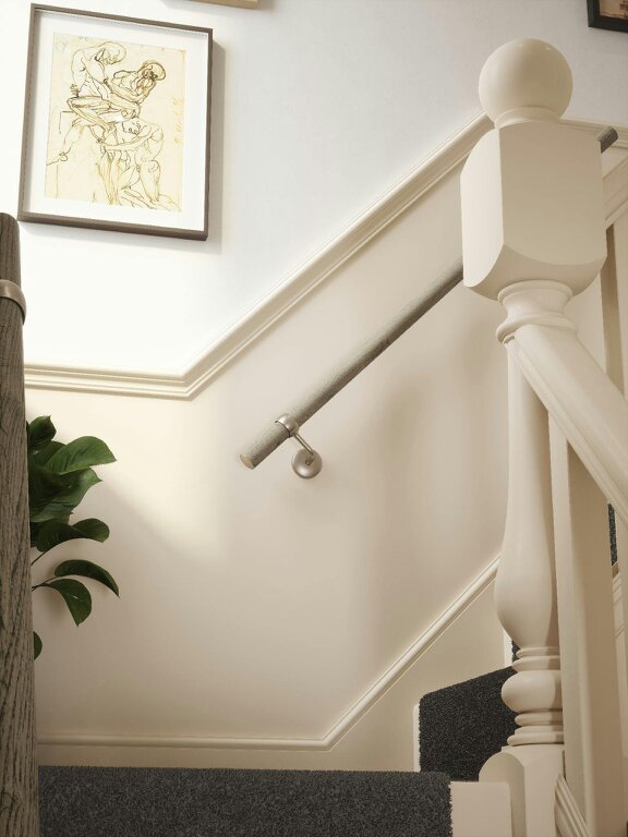 Handrails Direct Wappenbury Grey Straight Flight Handrail