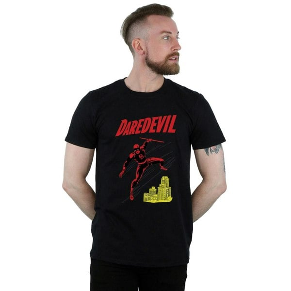 Marvel Mens Daredevil Rooftop T-Shirt - Black