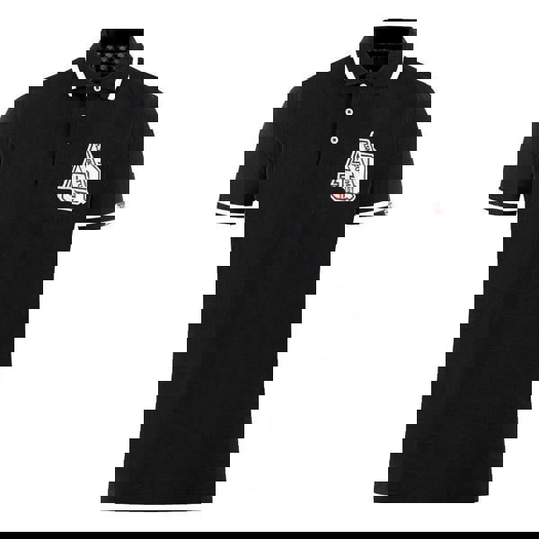 Aquascutum Unisex Adult AQ 1851 Embroidered Tipped Polo Shirt - Black - 