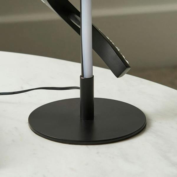 Pagazzi Lighting Hyde Matte Black And Crystal LED Table Lamp