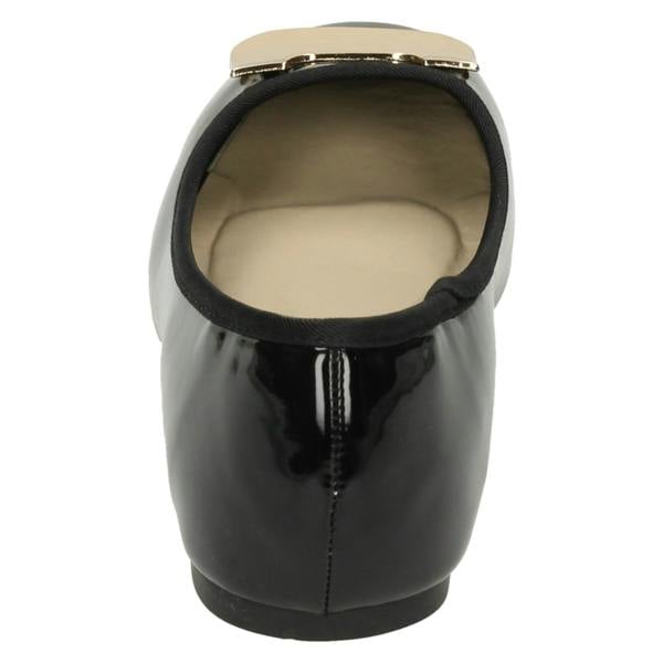Spot On Ladies Spot On Flat Ballerina Shoes
