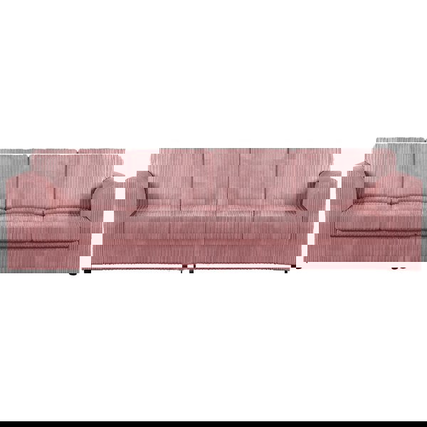 Furnishings For Less Luxor Cord Long Fabric 4 Seater - Full Back