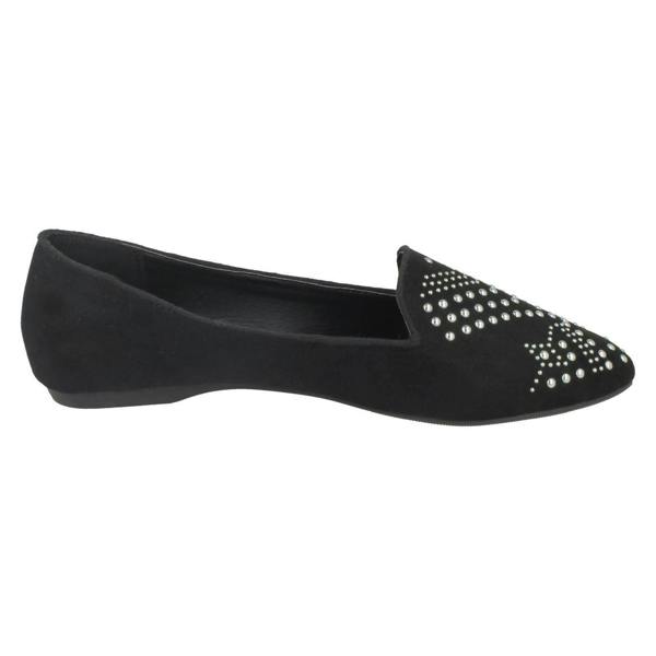 Spot On Ladies Spot On Flat Slipper Cut Ballerinas